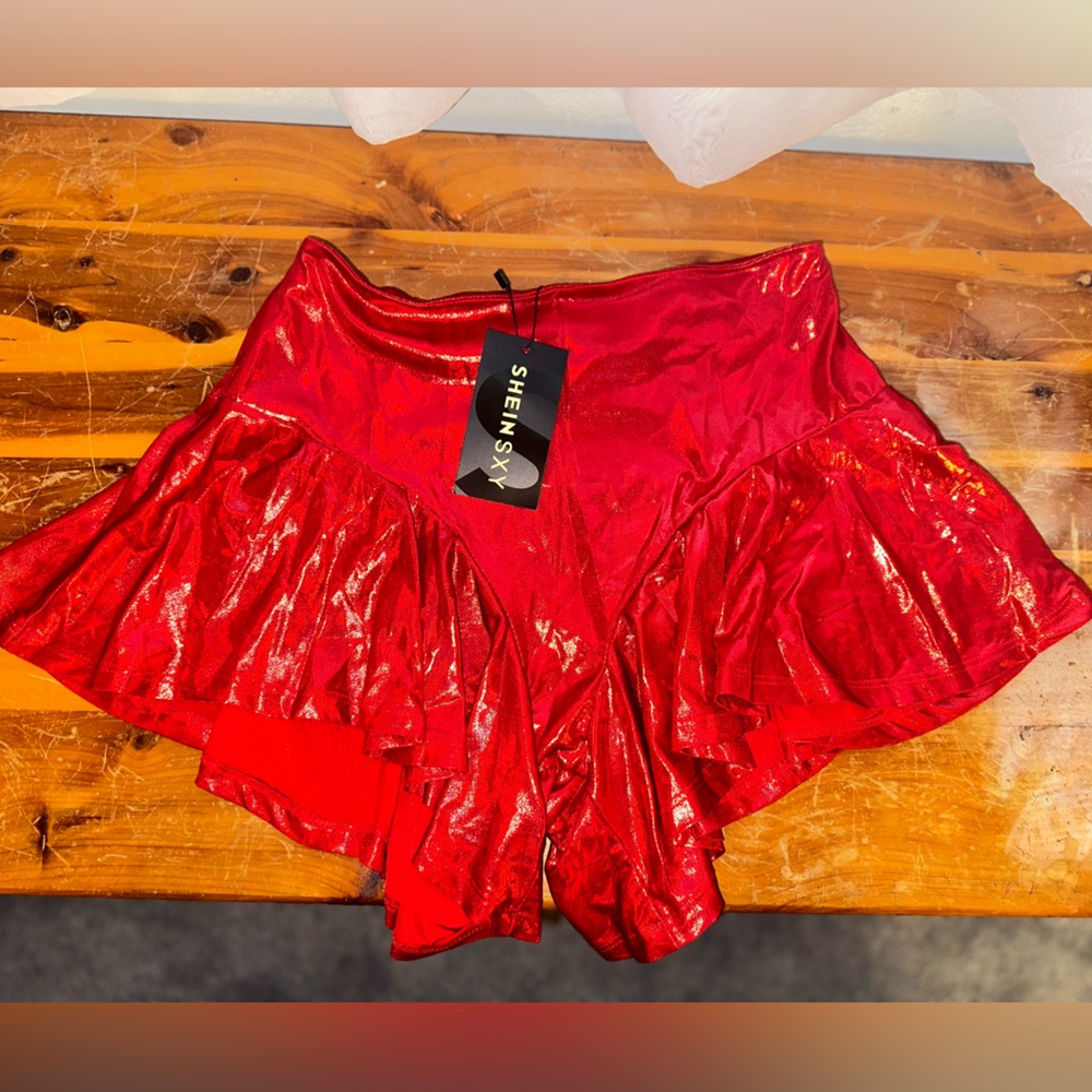 Red Flowy shorts
